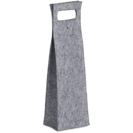 Hoppla Velto RPET Felt Single Wine Bottle Carrier Unbranded Front